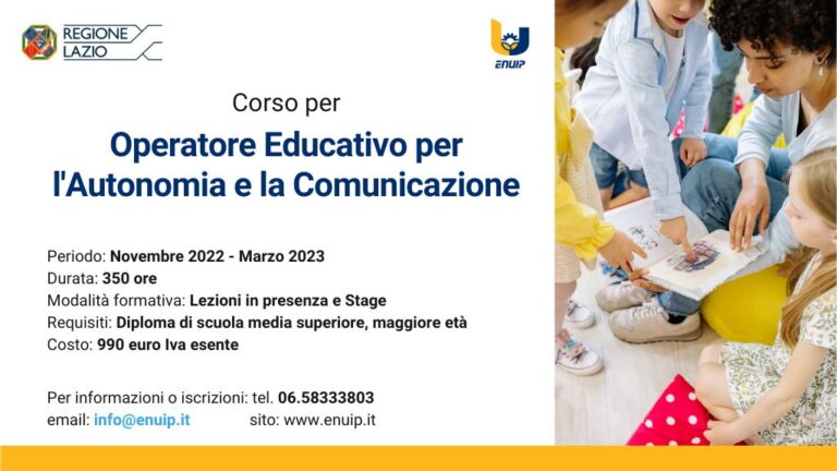 Oepac Operatore Educativo Autonomia Comunicazione Enuip 2880